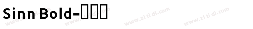 Sinn Bold字体转换